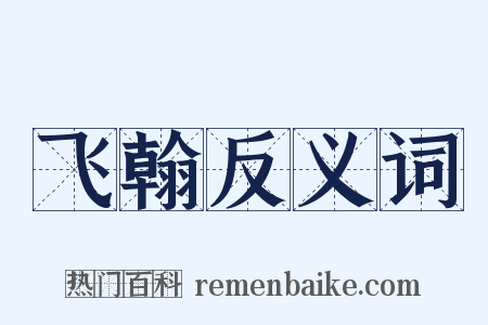 飞翰反义词是什么意思的图片